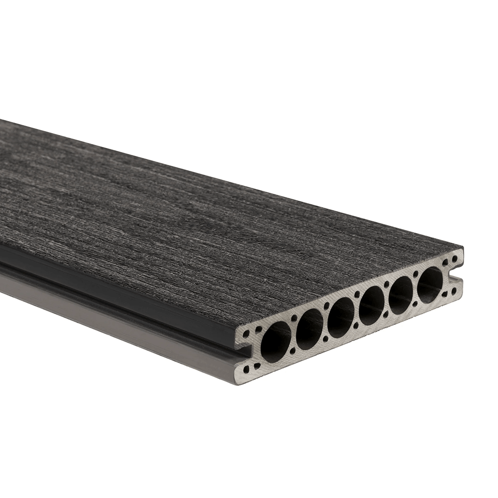 140mm deX Dual Sided Premium PVC/Mineral Black/Grey Decking 3.66m image